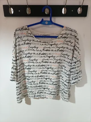 Camiseta estampada días de la semana