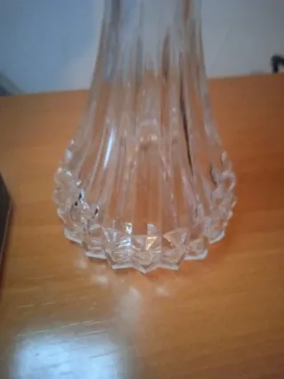 Botella de cristal decorativa