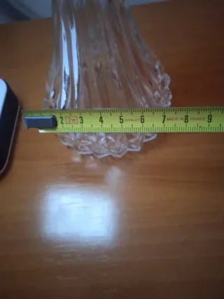 Botella de cristal decorativa