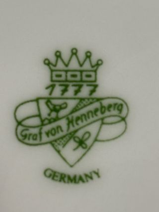 Vajilla Porcelana Alemana Graf Von Hennerberg