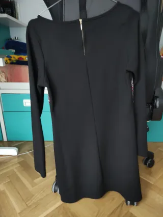 Vestido negro estampado talla M