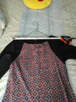 Vestido negro estampado talla M