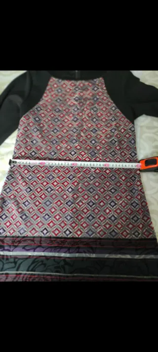 Vestido negro estampado talla M