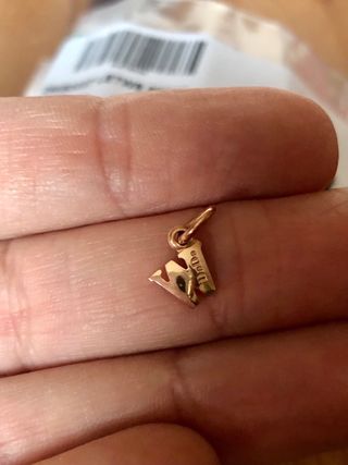 Charm Dodo lettera piccola oro rosa nuova