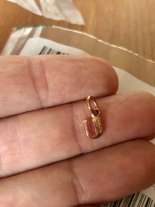 Charm Dodo lettera piccola oro rosa nuova