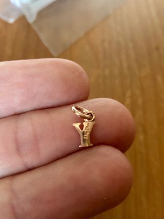 Charm Dodo lettera piccola oro rosa nuova