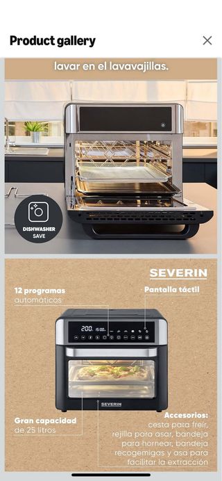 Horno Freidora Aire Severin 25L