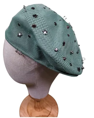 Boina Kangol Rework Verde Tachuelas