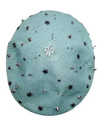 Boina Kangol Rework Verde Tachuelas