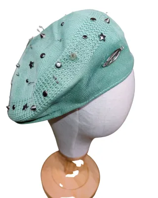 Boina Kangol Rework Verde Tachuelas
