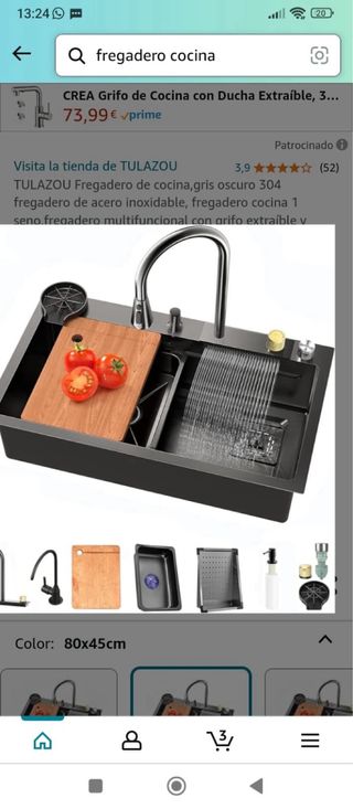 Cocina de gas y campana extractora Candy