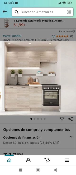 Cocina de gas y campana extractora Candy