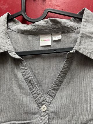 Blusa premaman Prénatal grigia bottoni
