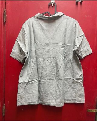 Blusa premaman Prénatal grigia bottoni