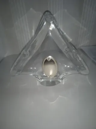 Servilletero de cristal y metal