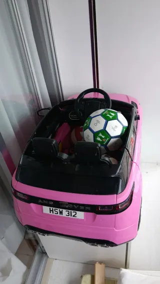 Coche Eléctrico Range Rover Niños Rosa con mando