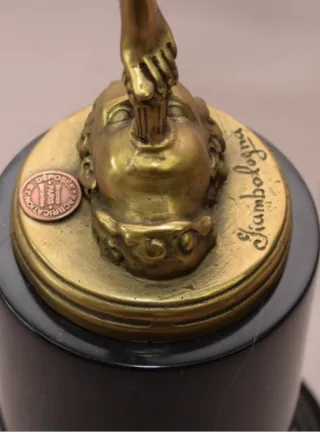 Escultura Bronce Dorado de Mercurio