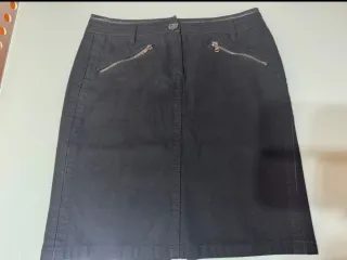 Falda vaquera negra talla L