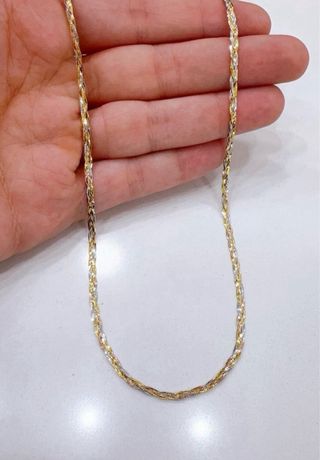 Collana 3 fasce in oro 9kt tricolore