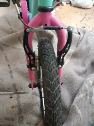 Bici infantil niña rosa y turquesa,en muy buen est