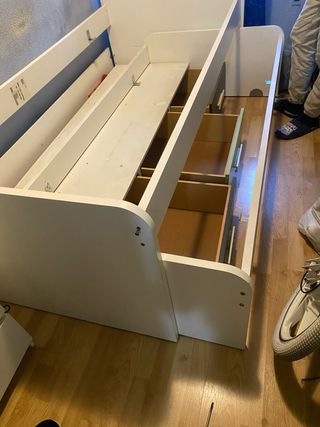 Cama nido doble blanca