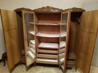 Armario de madera vintage 4 puertas