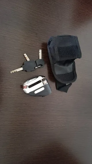Candado de disco para moto con 2 llaves