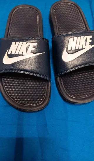 Chanclas Nike Azul y Blanco