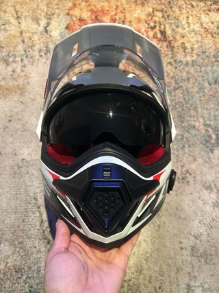 Casco Astone Enduro Moto Blanco/Negro