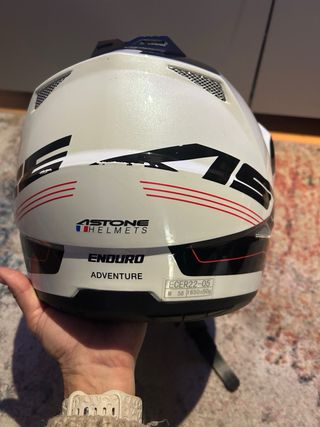 Casco Astone Enduro Moto Blanco/Negro