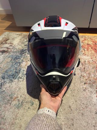 Casco Astone Enduro Moto Blanco/Negro