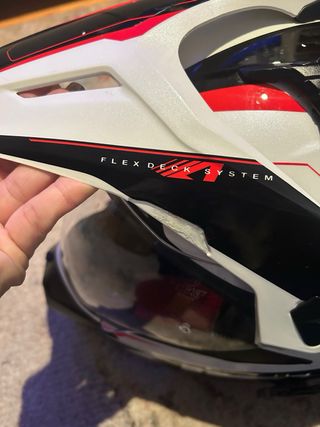 Casco Astone Enduro Moto Blanco/Negro