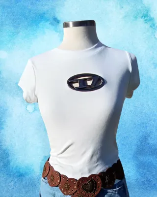 Camiseta Diesel Blanca Ajustada
