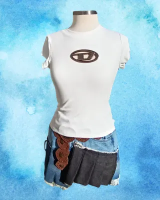 Camiseta Diesel Blanca Ajustada