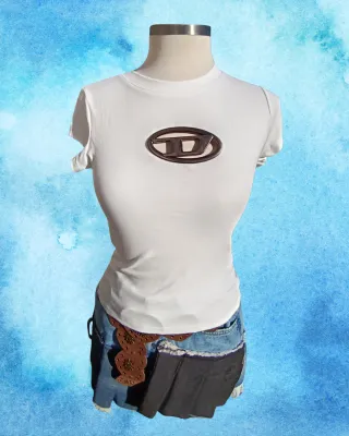 Camiseta Diesel Blanca Ajustada
