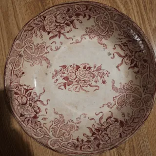 Fuente ensaladera cerámica escocesa siglo XIX