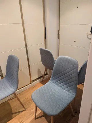 4 Sillas comedor IKEA JONSTRUP azul claro