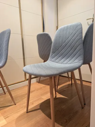 4 Sillas comedor IKEA JONSTRUP azul claro