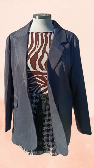 Blazer Miu Miu Gris
