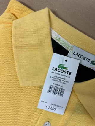 Polo Lacoste Hombre Amarillo Talla XL