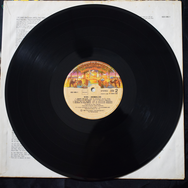 KISS Animalize LP 1984 España 1ª Edición