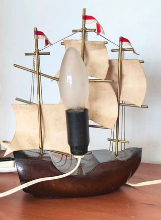 Lámpara Barco Galeón Vintage