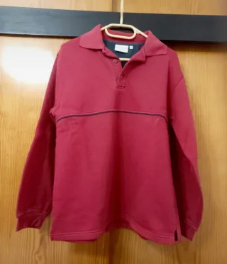 Sudadera hombre granate afelpada