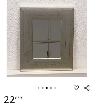 Precioso espejo Pared Zalena nuevo 30x25