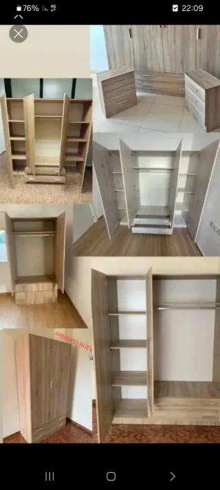 Armario blanco de madera