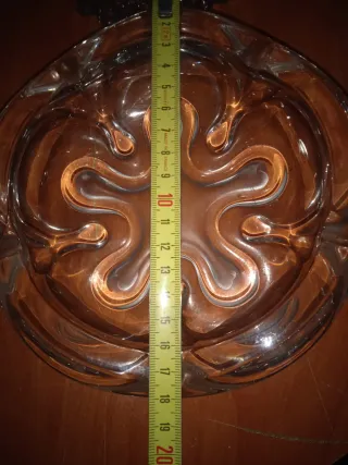 cenicero antiguo en cristal