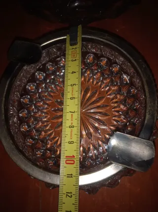 cenicero antiguo en cristal