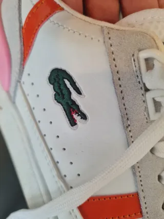 Zapatillas Lacoste Mujer Talla 38 Naranja Blanco