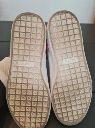 Zapatillas Lacoste Mujer Talla 38 Naranja Blanco