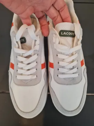 Zapatillas Lacoste Mujer Talla 38 Naranja Blanco